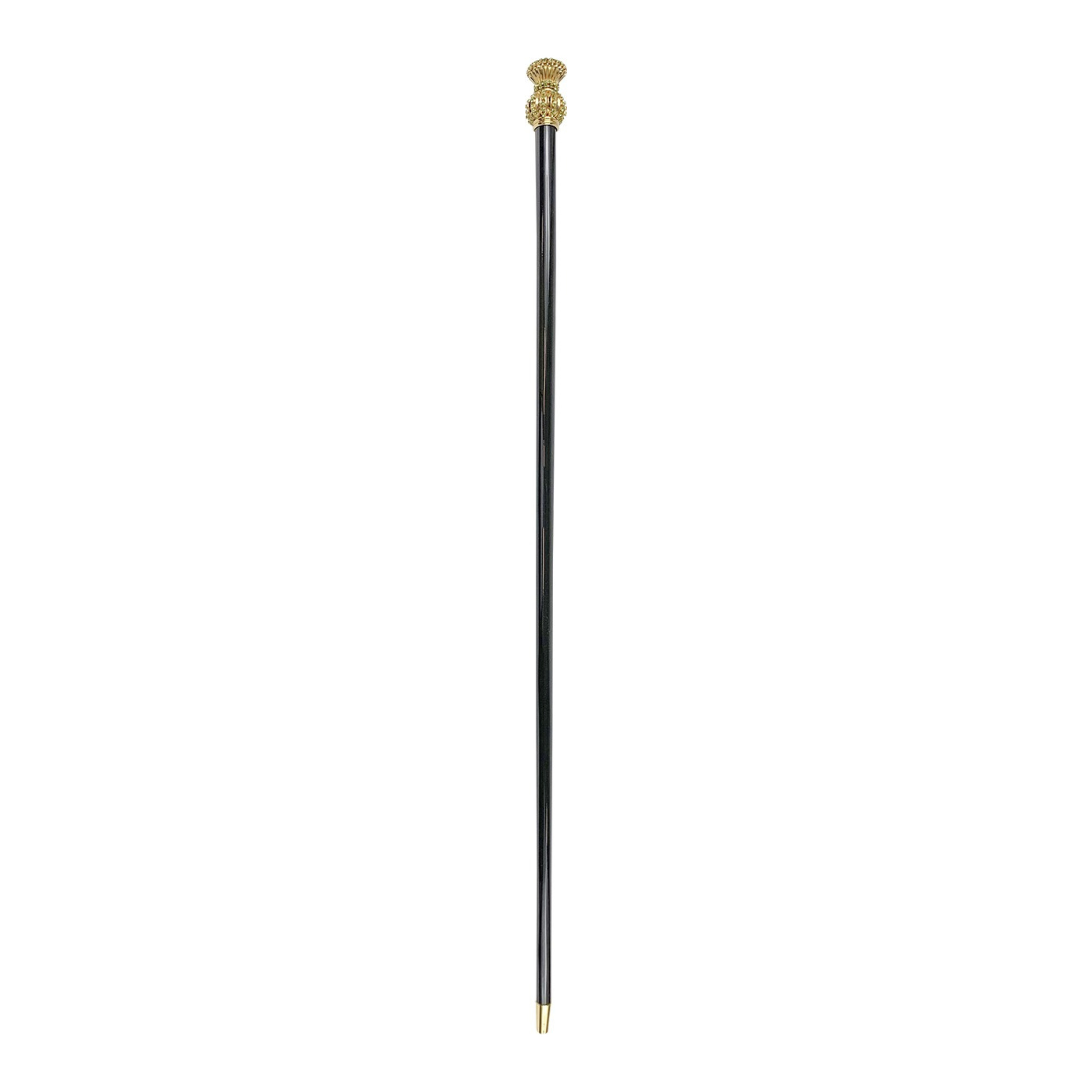 Handmade Milord Cane – Luxury Italian Walking Stick With Emerald Crystals & 24K Gold Plating