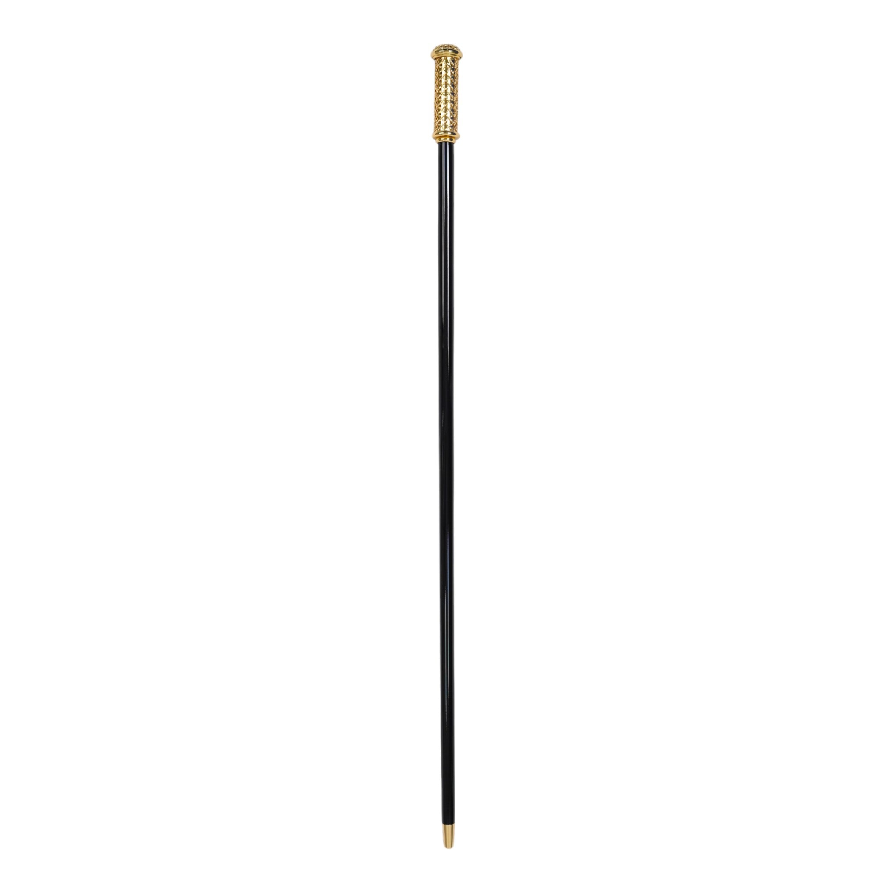 Luxury Walking Cane – Italian Handcrafted Cane with Gold Filigree Handle