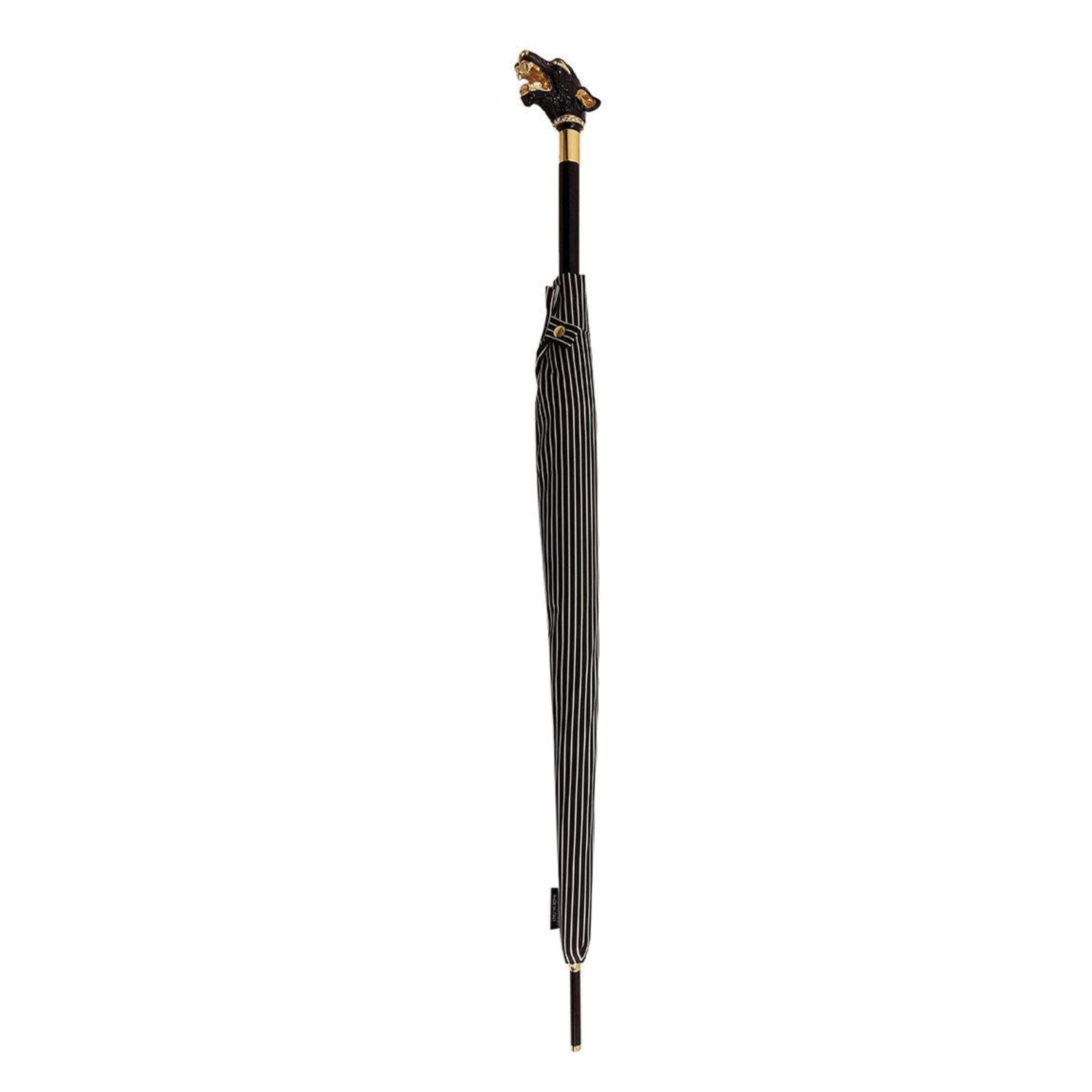 Italian men's enameled dog umbrella by Ilmarchesato, featuring a luxurious design with a detailed dog illustration on the canopy.