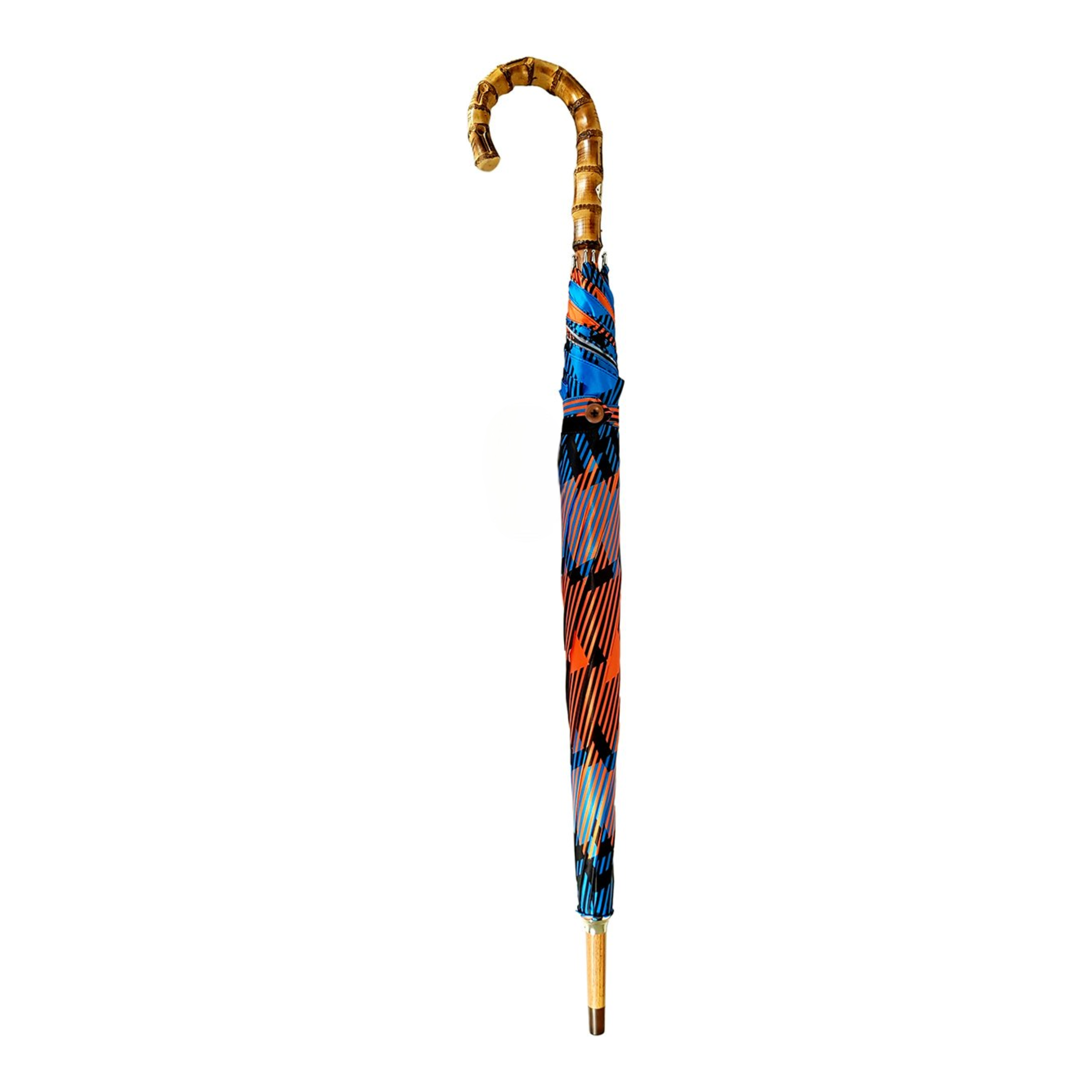 Handmade Ilmarchesato gentleman's umbrella featuring a whangee bamboo handle and elegant design.