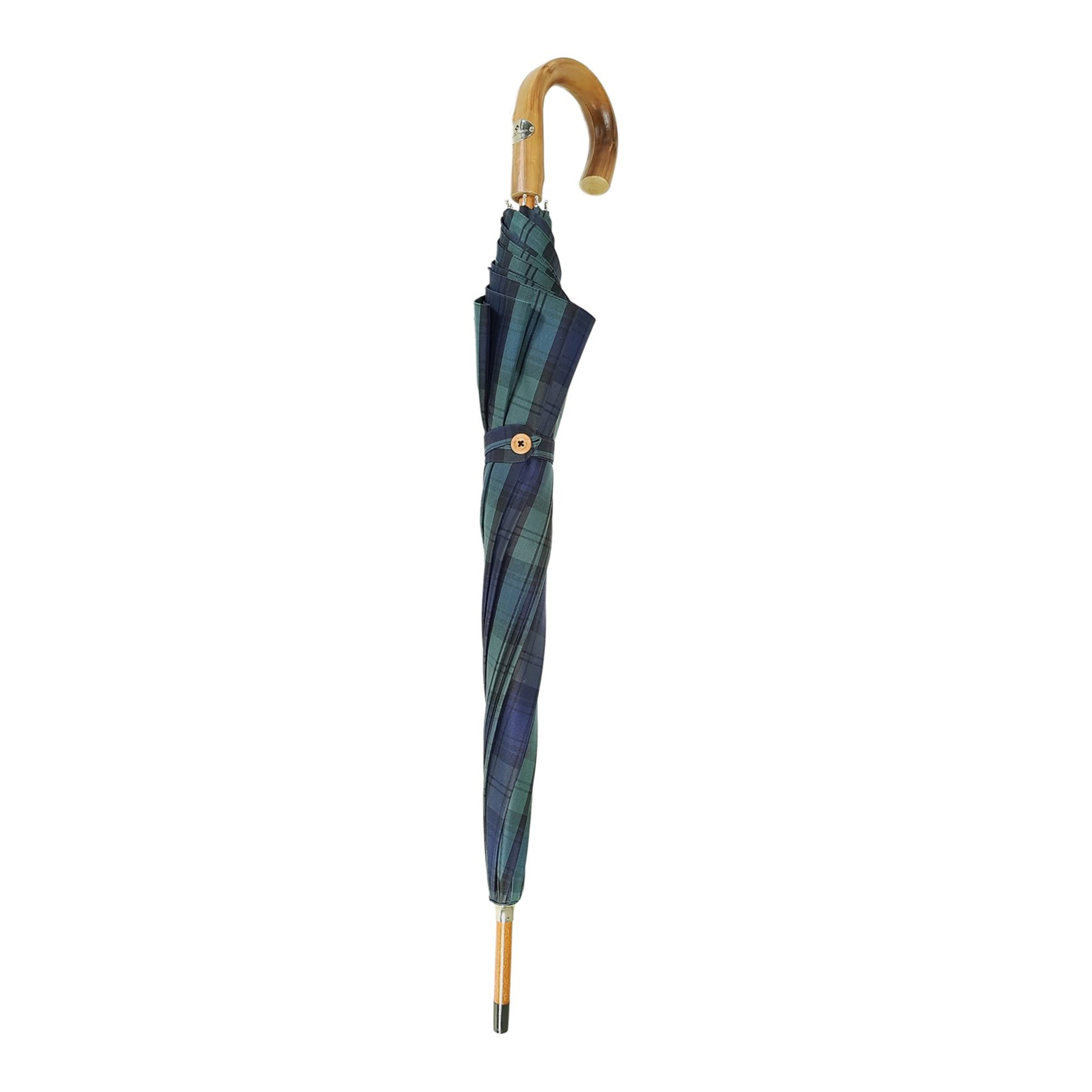 Ilmarchesato men's cotton double-canopy umbrella with satin interior, showcasing a stylish, durable design and elegant craftsmanship.