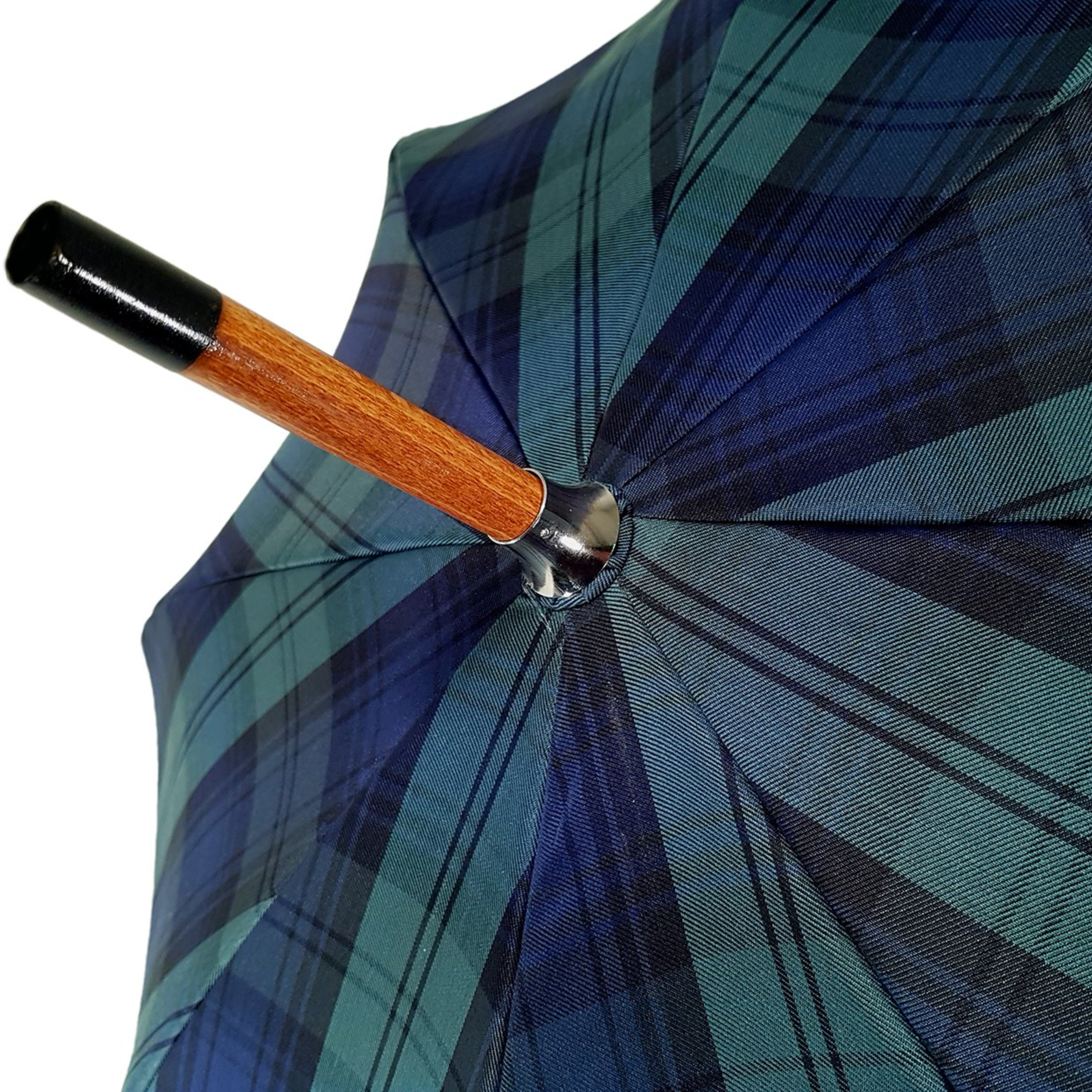 Ilmarchesato men's cotton double-canopy umbrella with satin interior, featuring a classic design and sturdy handle.