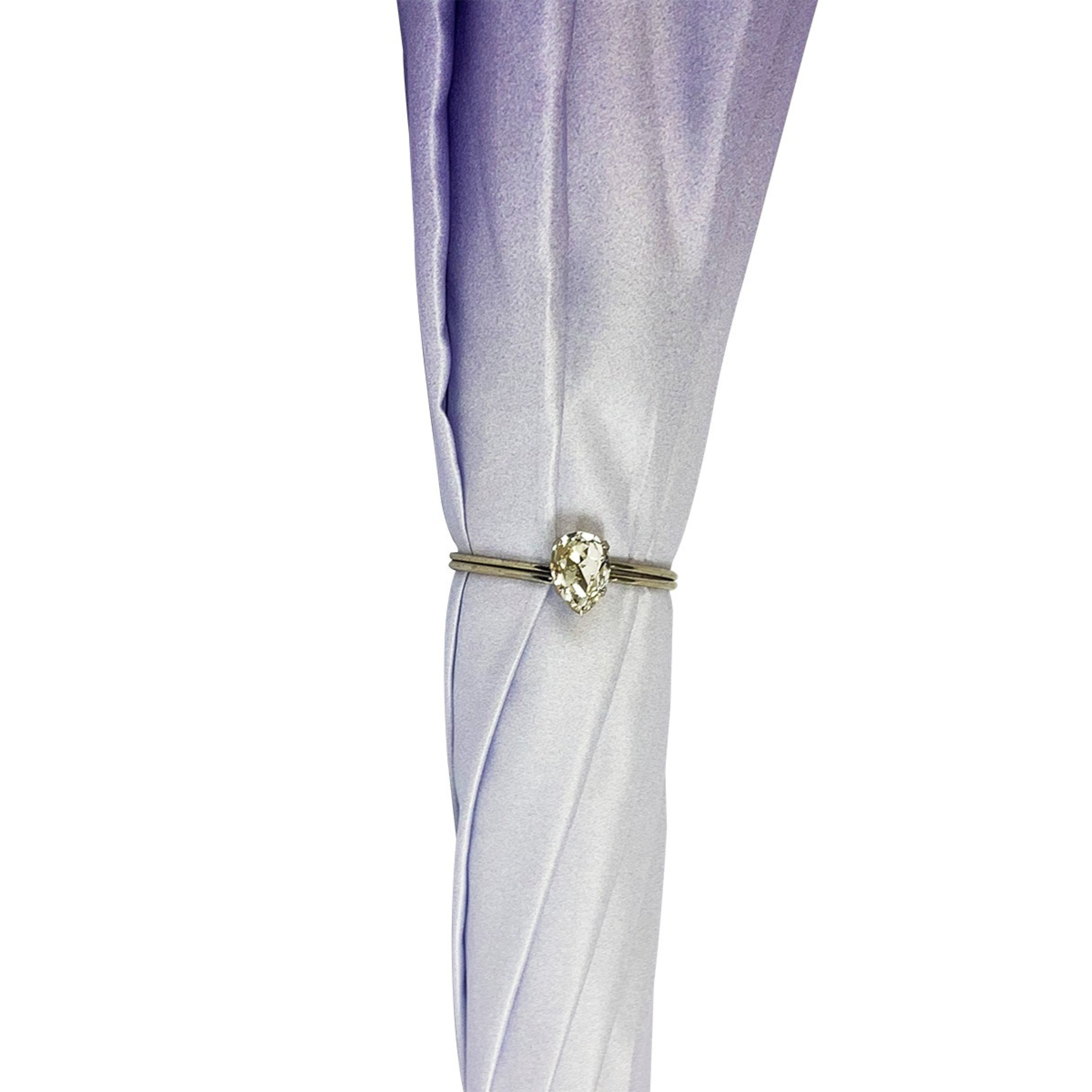 Premium handmade Ilmarchesato sparkling lilac umbrella featuring colorful anemone flower design.