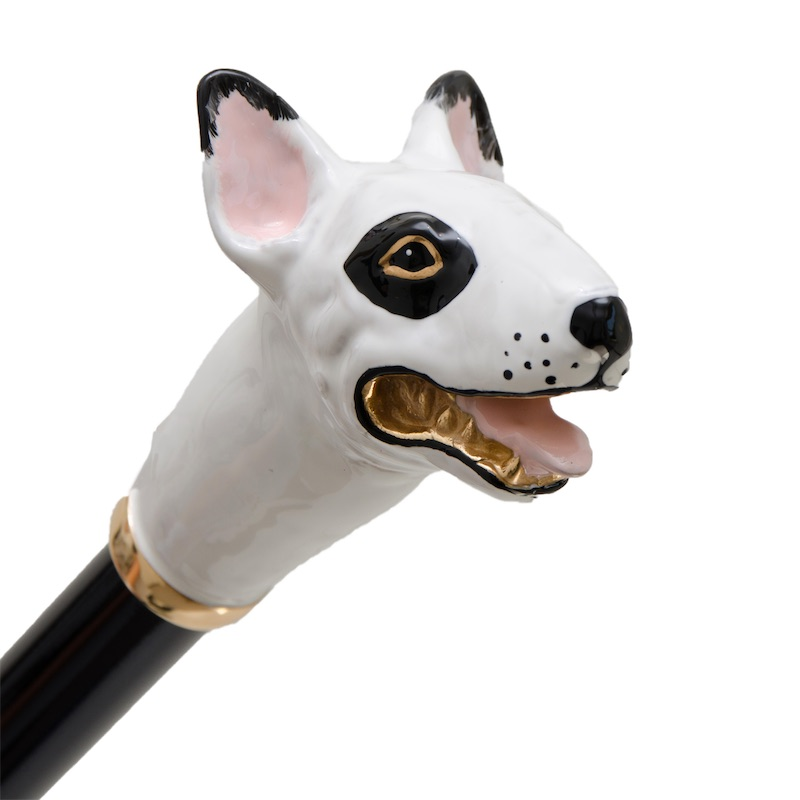 Bull Terrier Umbrella – Automatic Rain Umbrella with Enameled Brass Handle