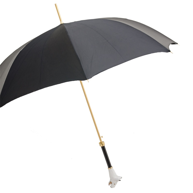 Bull Terrier Umbrella – Automatic Rain Umbrella with Enameled Brass Handle