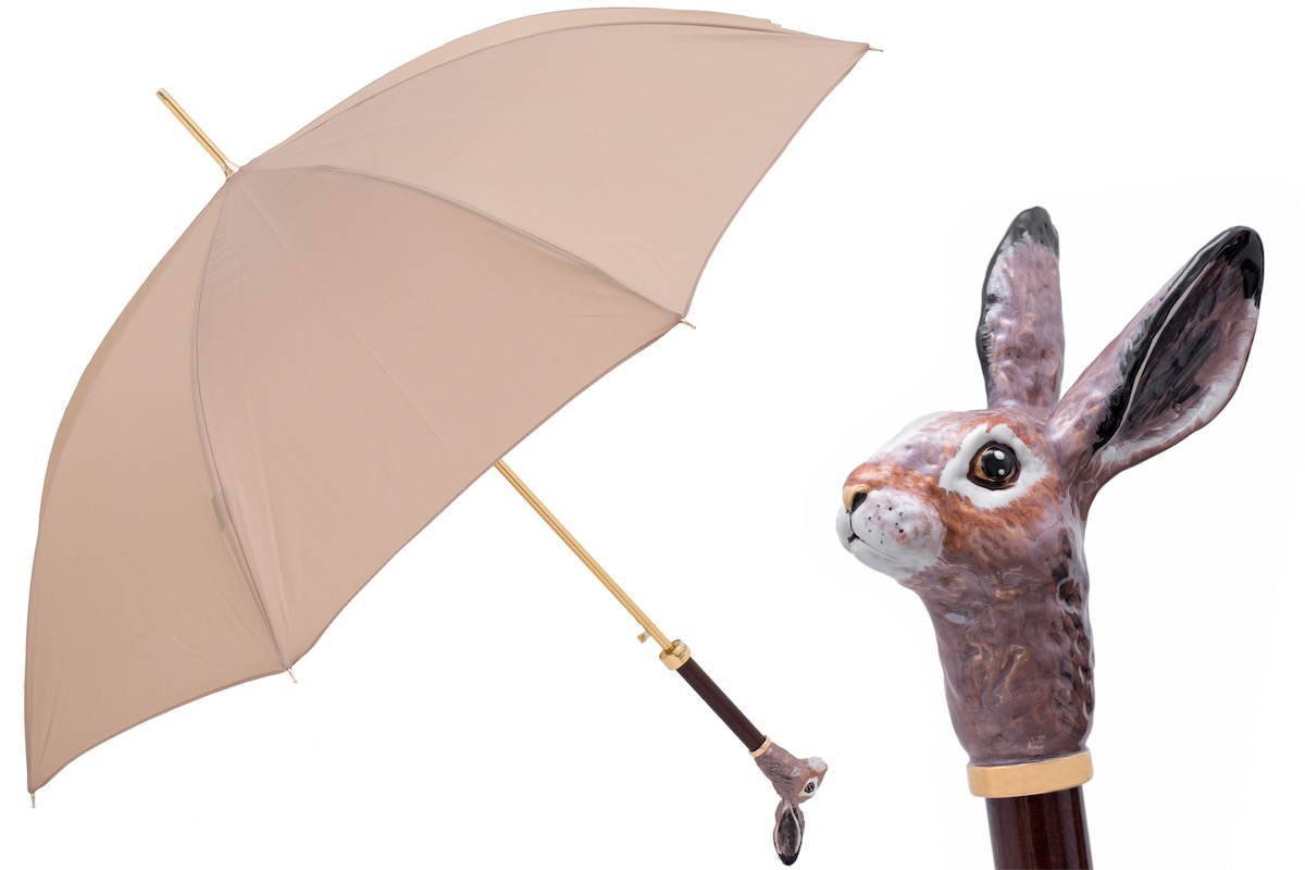 Luxury Automatic Umbrella – Italian Handmade Rain Umbrella With Enameled Brass Handle