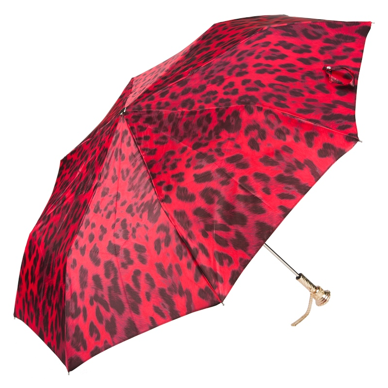 Folding Umbrella – Handmade Italian Animal Print Compact Rain Accessory