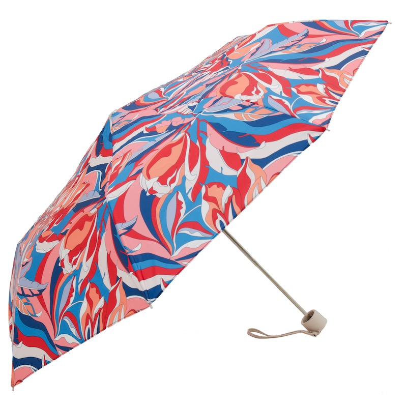 Designer Folding Umbrella – Handmade Italian Summer Umbrella With Leather Handle