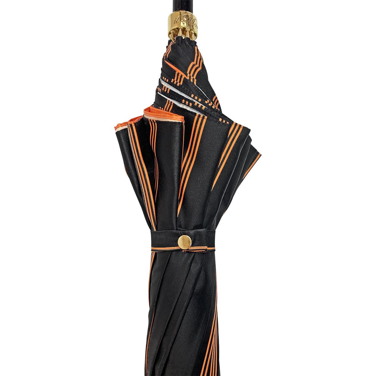 Ilmarchesato luxury men's umbrella featuring a skull design adorned with jet crystals.