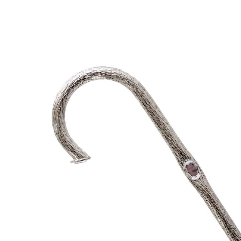 Wedding Umbrella – Elegant Double Cloth Canopy with White Pearls & Jeweled Brass Handle