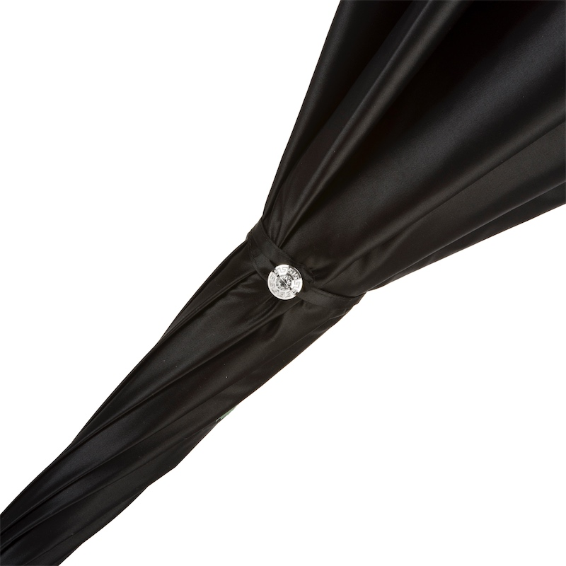 Leather Handle Umbrella – Double Cloth Red Rose Umbrella with Luxury Leather Grip