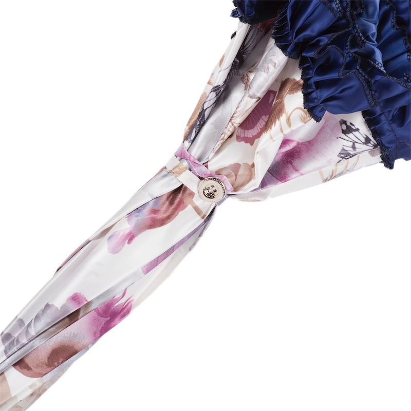 Retro Butterfly Parasol – Handmade Italian Umbrella With Leather Handle