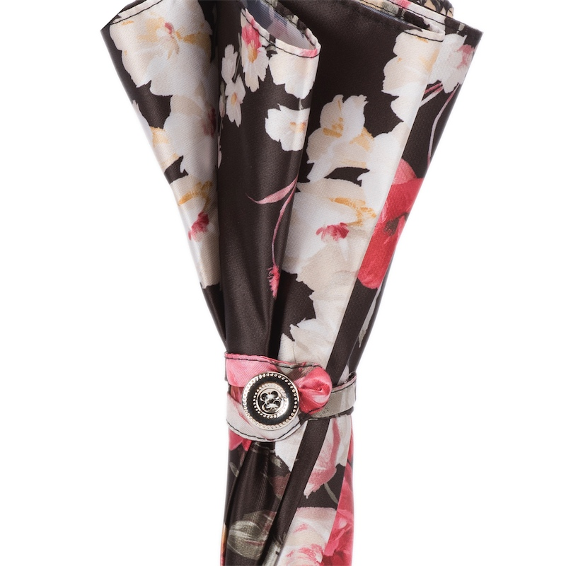 Flowered Parasol – Handmade Rain Umbrella with Bamboo Handle | Stylish Ladies Umbrella