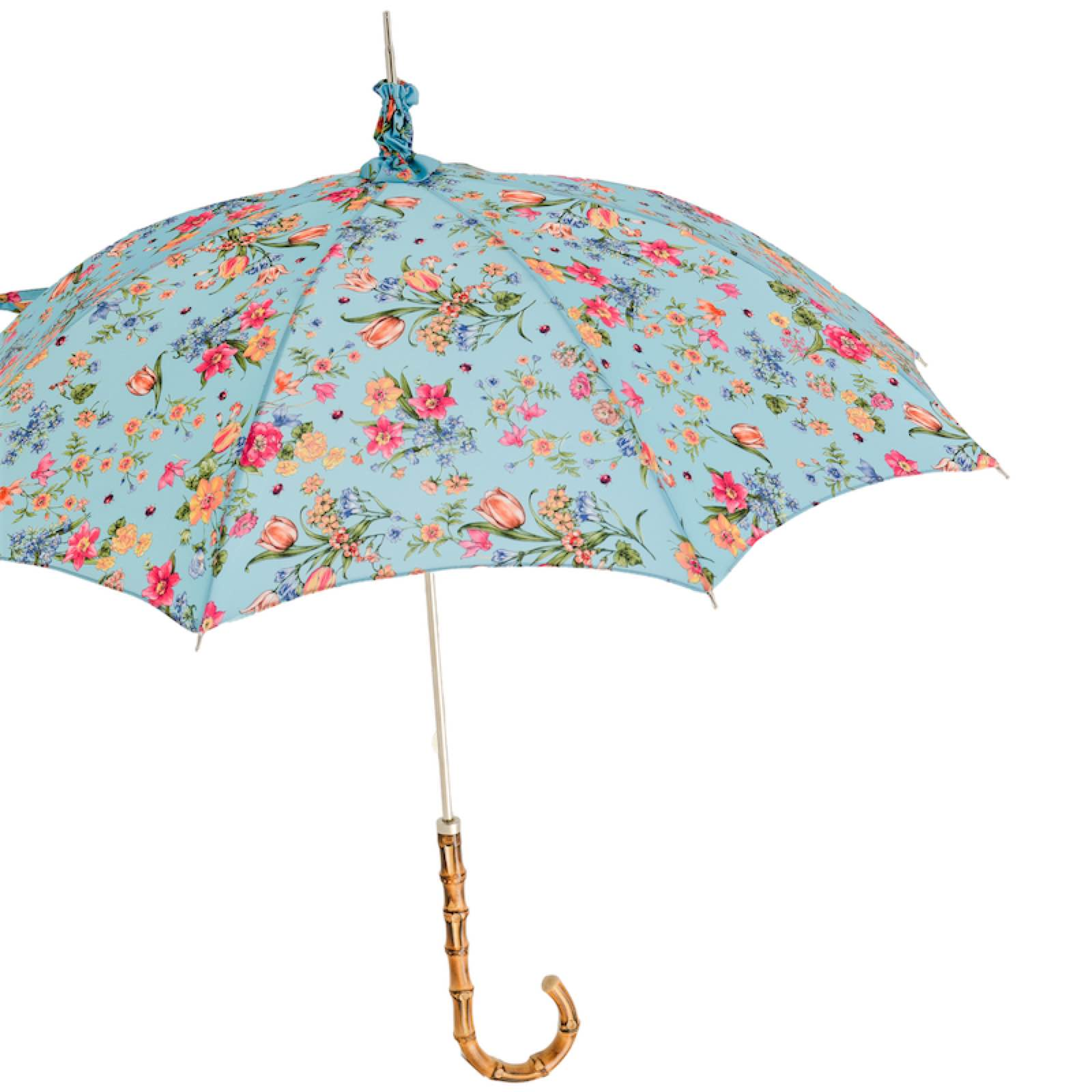 Floral Parasol – Elegant Handmade Italian Umbrella with Premium Bamboo Handle