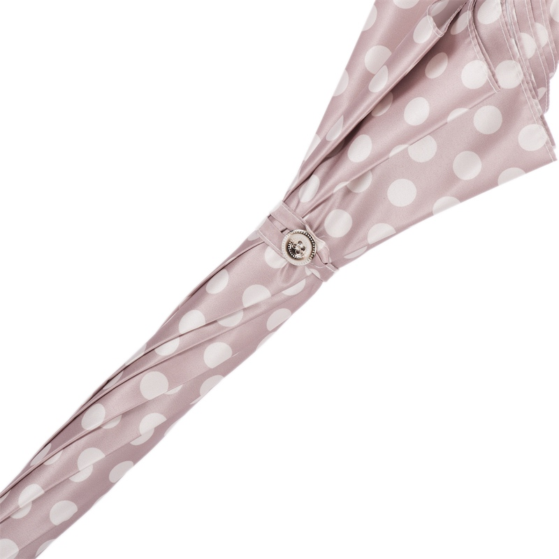 Polka Dot Parasol – Handmade Umbrella With Leather Handle | Rainproof, Stylish Protection
