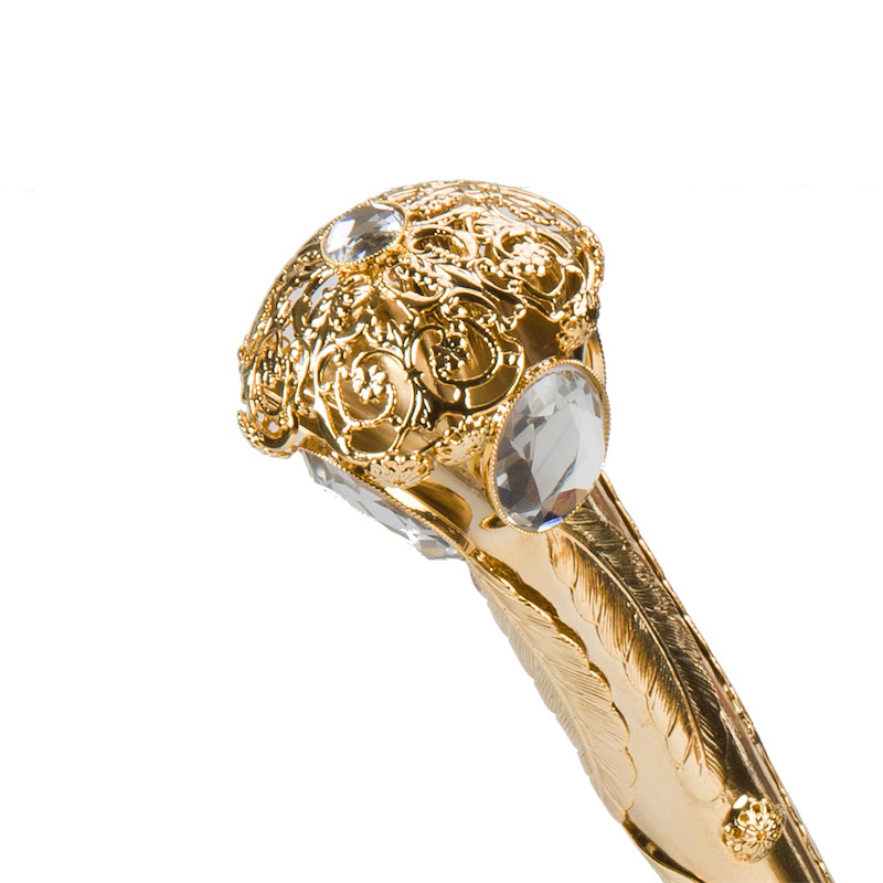 Flowered Parasol – Handmade Italian Umbrella | Manual Opening, Rainproof Polyester Canopy