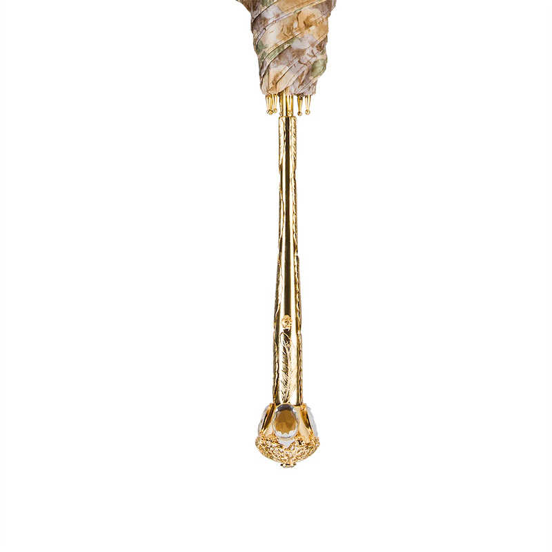 Flowered Parasol – Handmade Italian Umbrella | Manual Opening, Rainproof Polyester Canopy