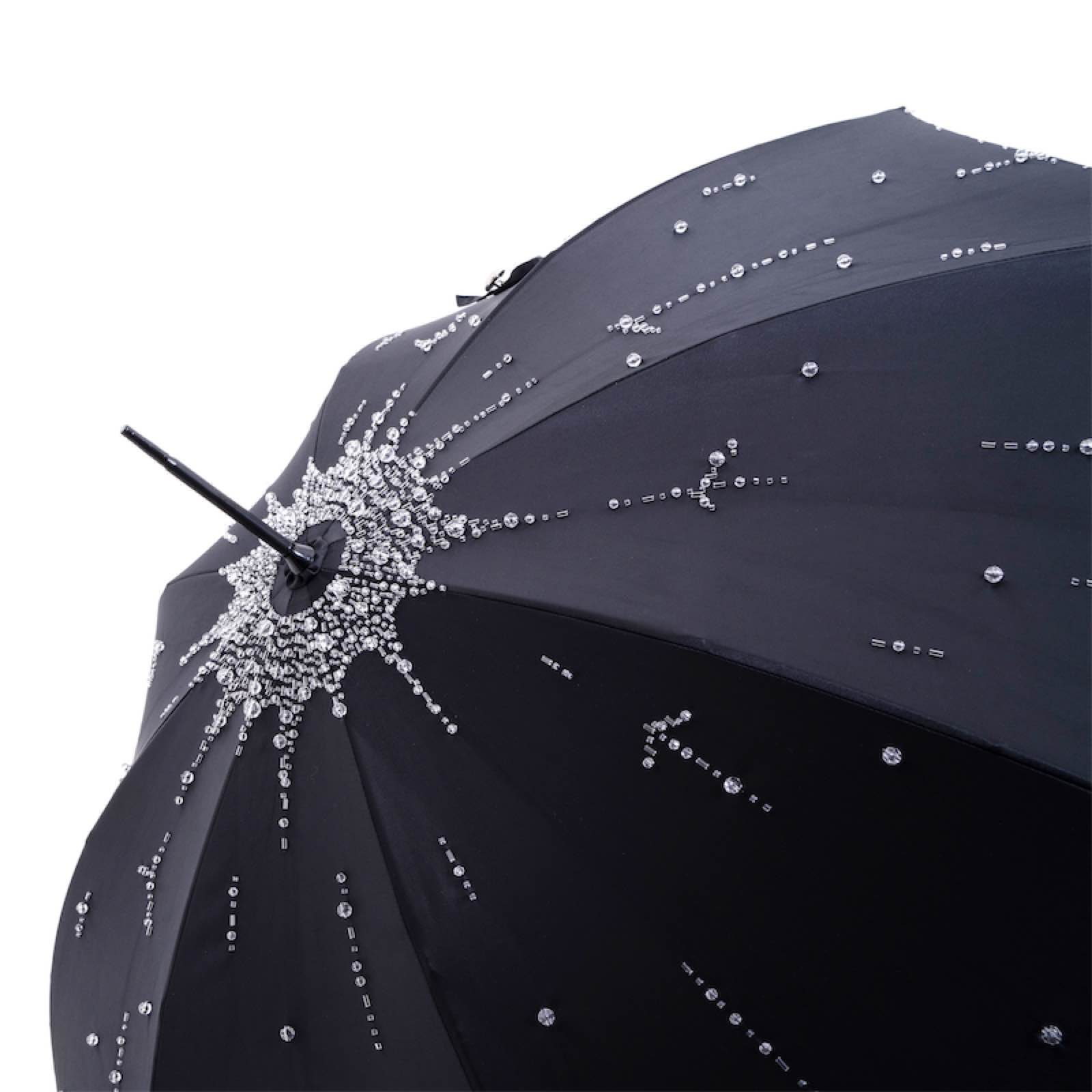 Luxury Umbrella – Swarovski Crystal Handle, Handmade Italy, Elegant Rain Protection