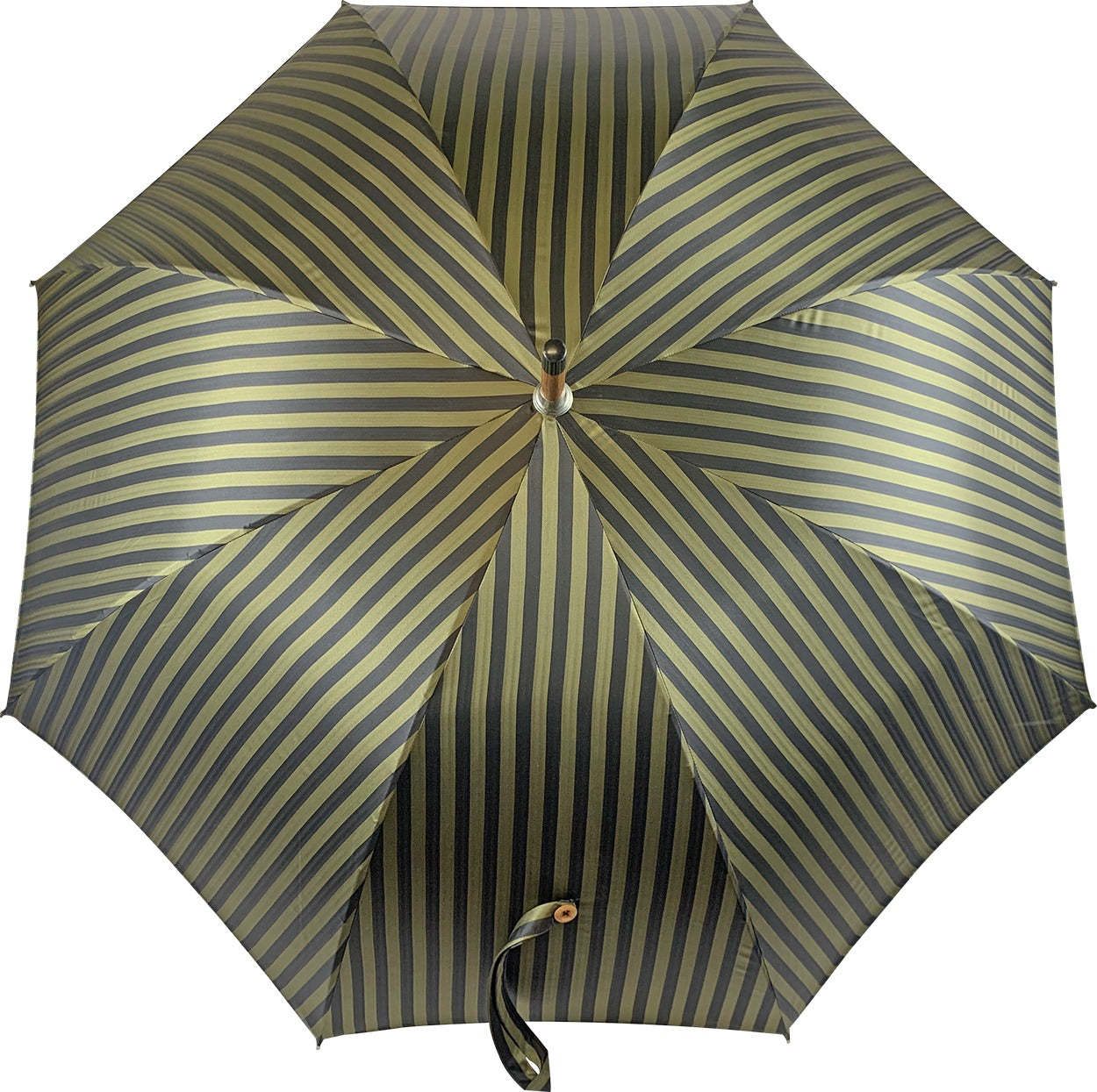 Classic Green Umbrella – Men's Rain Umbrella with Handcrafted Chestnut Handle & Double Cloth Canopy