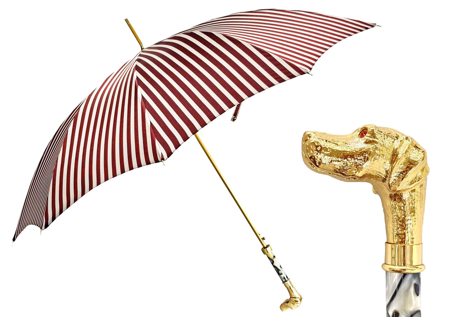 Automatic Luxury Umbrella – Designer Men's Rain Umbrella with 24K Gold Handle