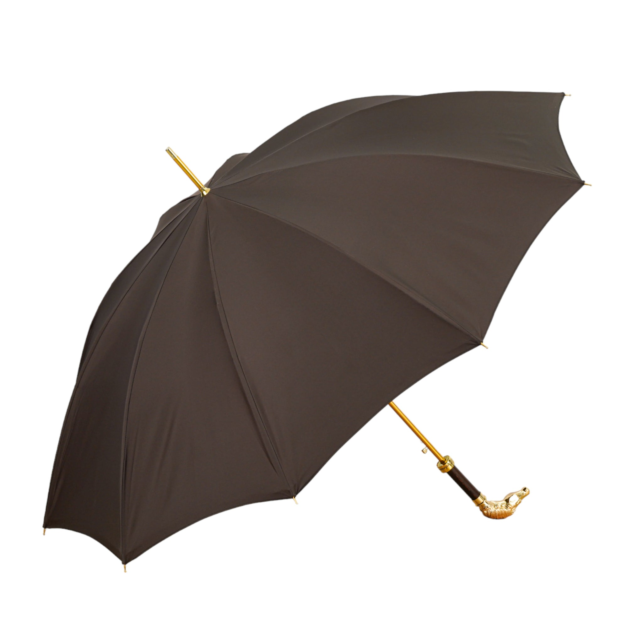 Men's Luxury Umbrella – Handmade Italian 24K Gold Handle, Durable Carbon Frame