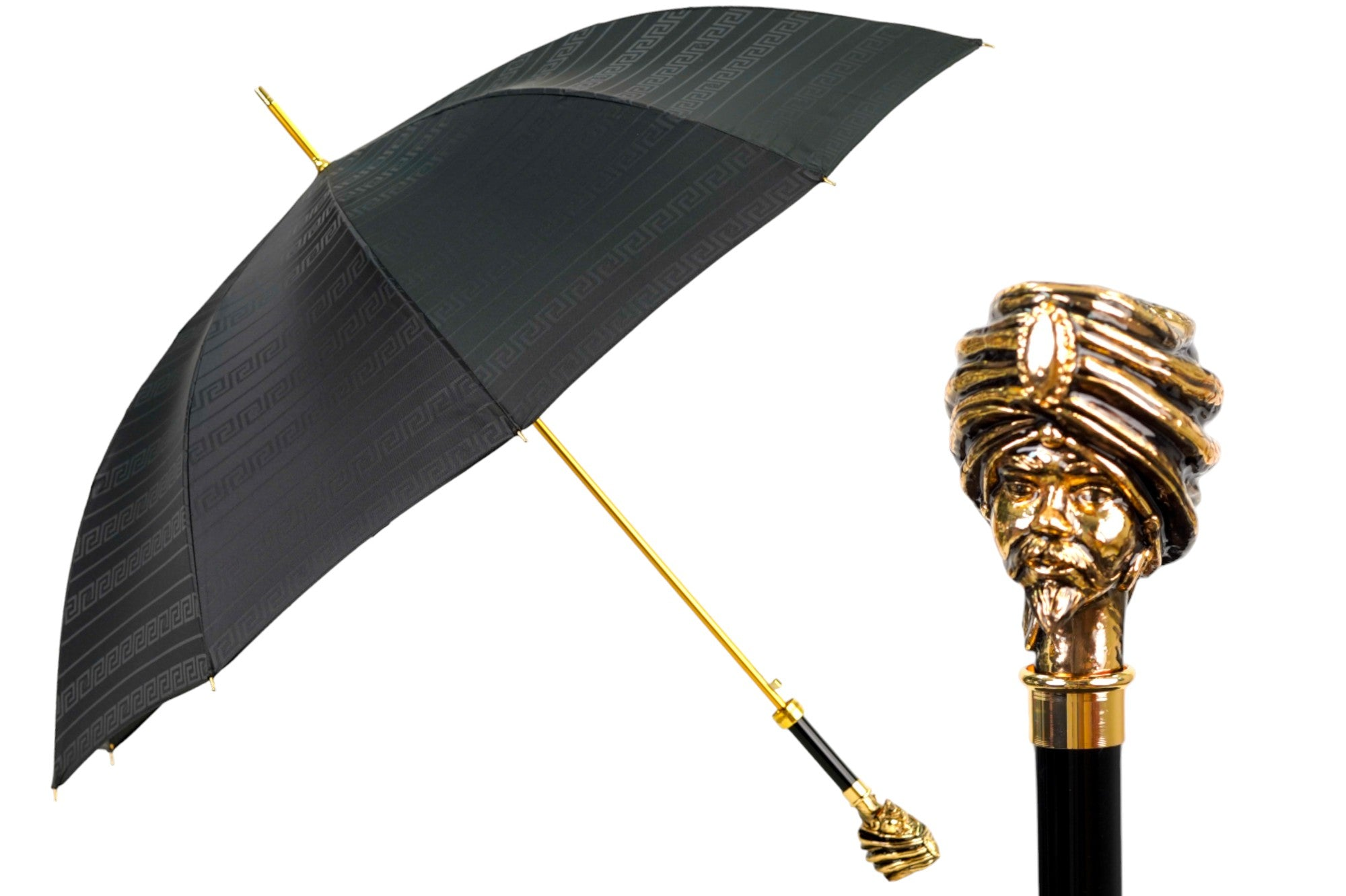 Men's Luxury Umbrella – Premium Rain Umbrella with Gold Plated Handle & Automatic Opening
