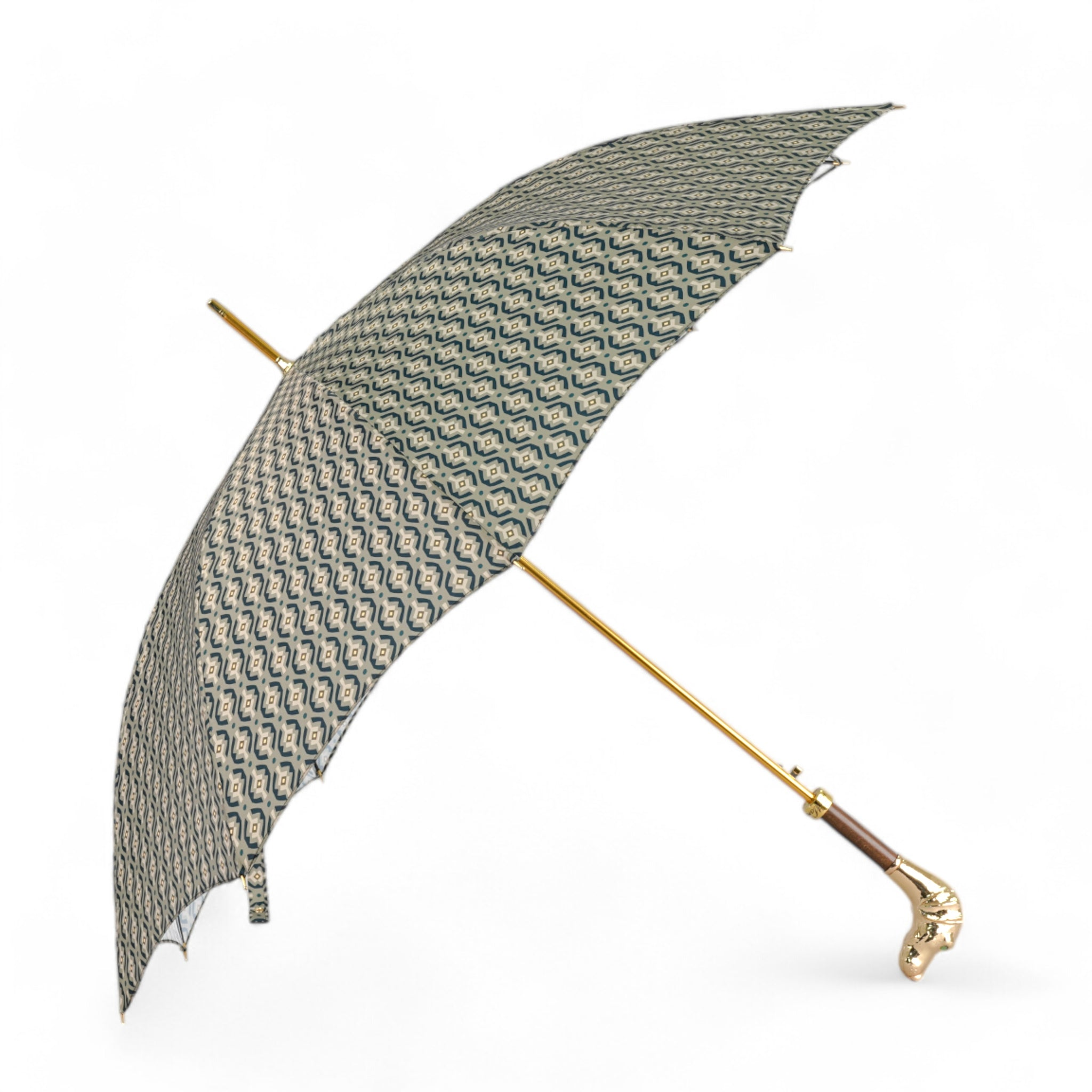 Luxury Gold Umbrella – 24K Gold Handle Hound Dog Automatic Rain Umbrella