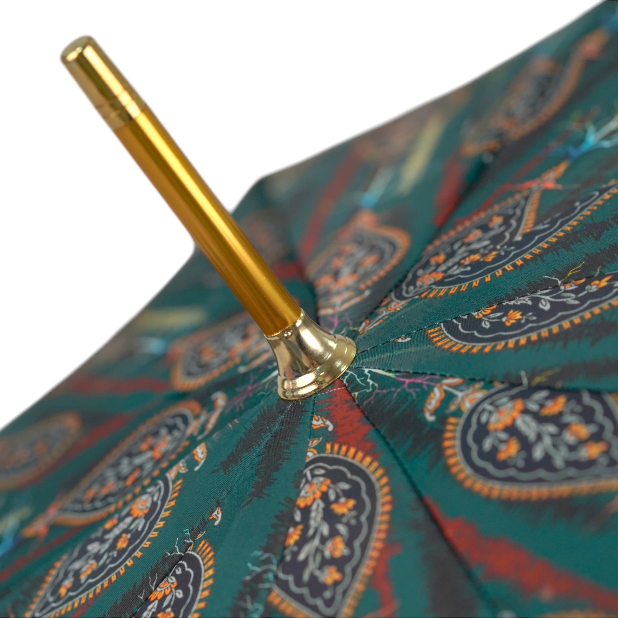 Paisley Men’s Umbrella – Automatic Opening, Gold-Plated Handle, Fibercarbon Frame