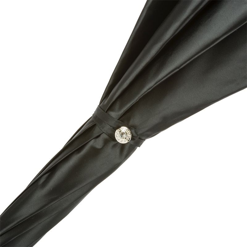 Double Cloth Umbrella – Stylish Polka Dot Interior, Leather Handle, Handmade in Italy