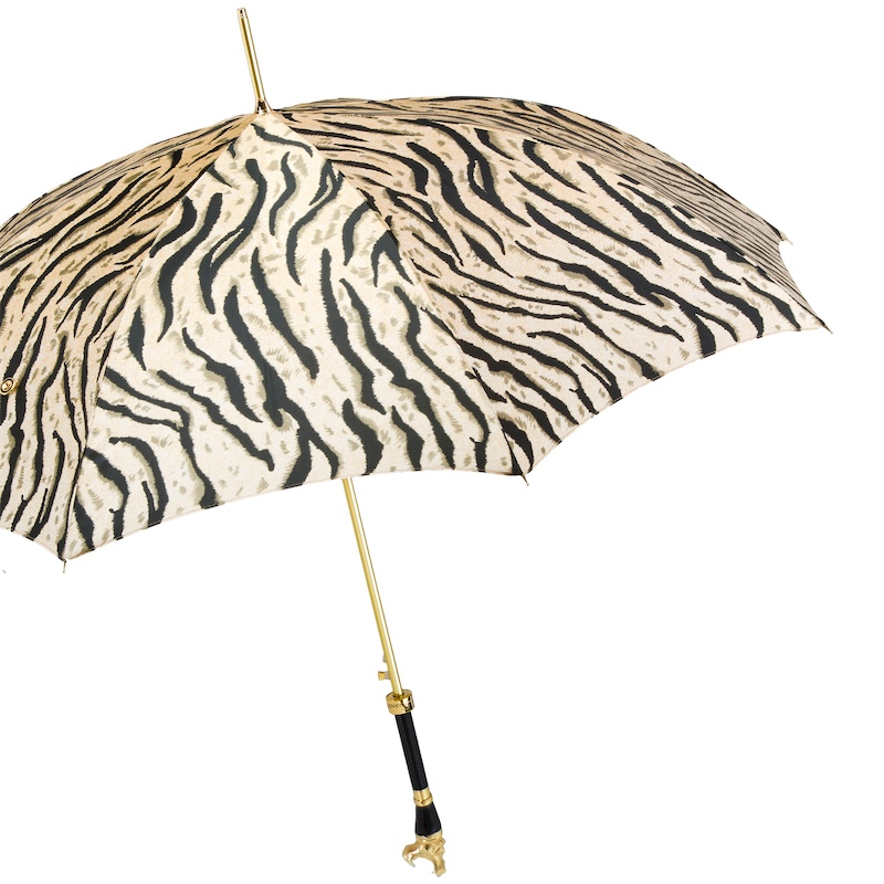 Enameled Brass Umbrella – Automatic Opening Luxury Rain Gear with Polyester Canopy