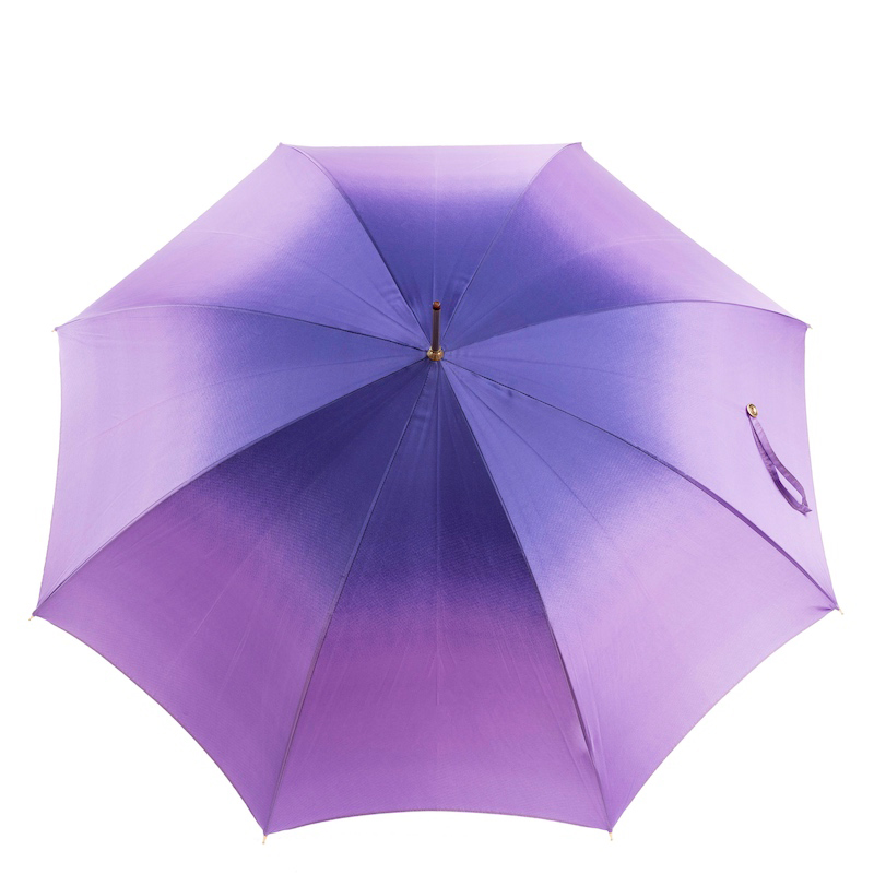 Purple Ombre Umbrella – Handmade Italian Rain Umbrella with Skull Handle
