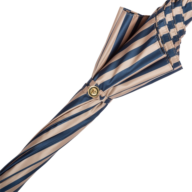Striped Umbrella – Handmade Italian Rain Umbrella with Malacca Wood Handle