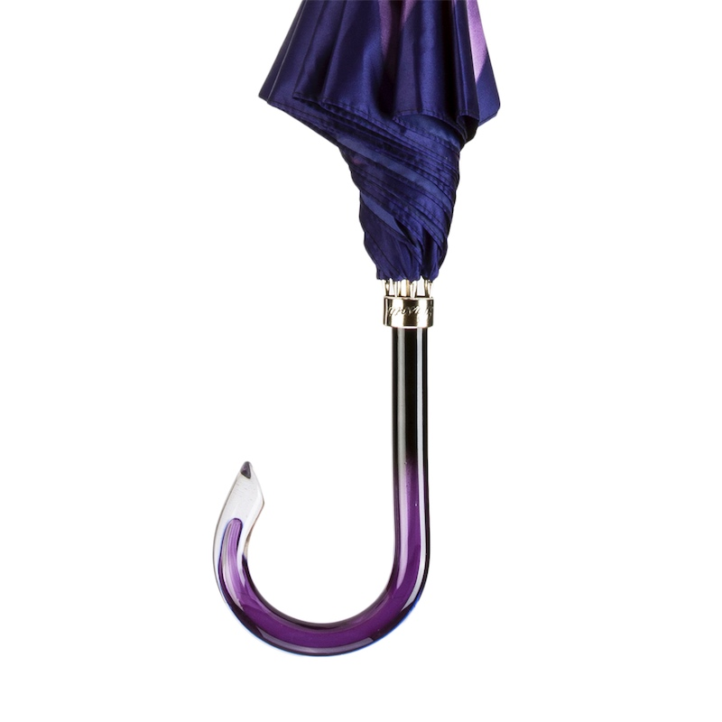 Luxury Automatic Umbrella – Purple Dahlia Handmade Italian Rain Protection