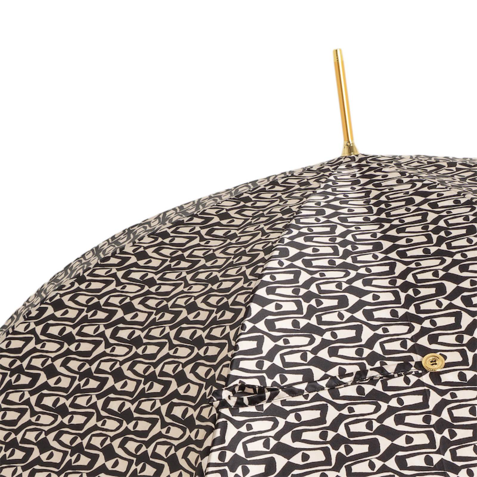 Handmade Italian mosaic design Acetate Handle Umbrella with automatic opening, stylish rain umbrella by Pasotti.