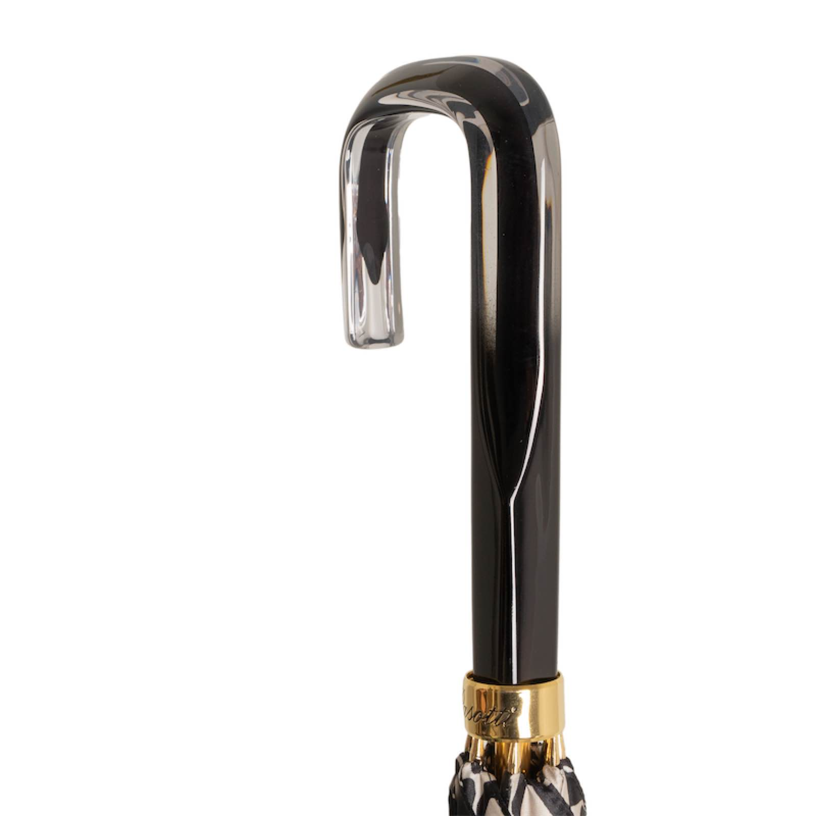 Pasotti acetate handle rain umbrella with automatic opening featuring a handmade Italian mosaic design, stylish and functional.