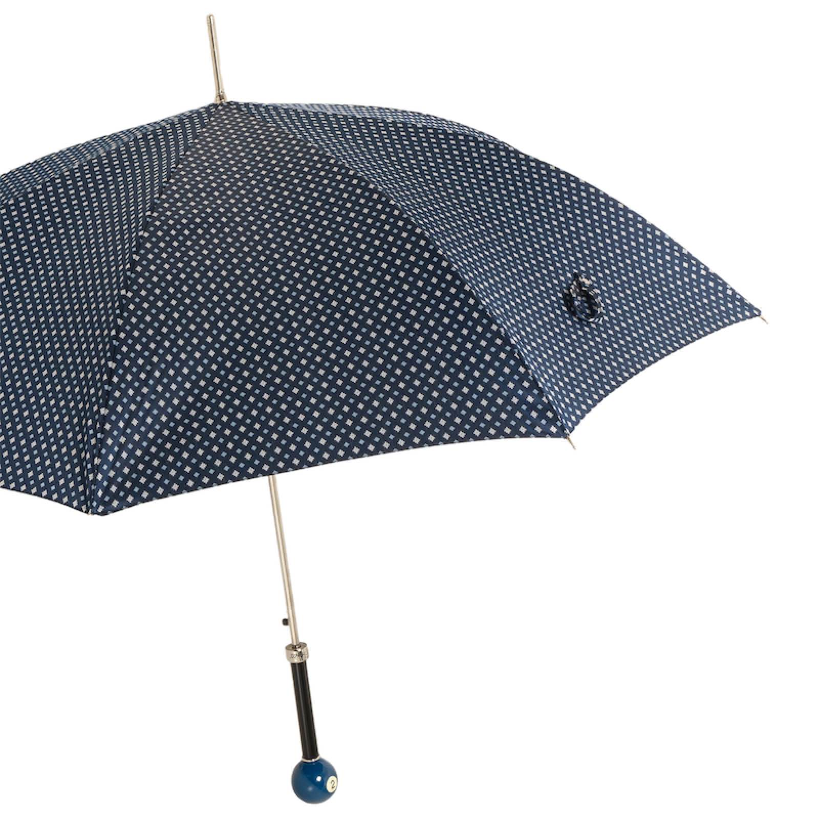 Luxury Billiard Umbrella – Handmade Italian Rain Umbrella with Resin Ball Handle