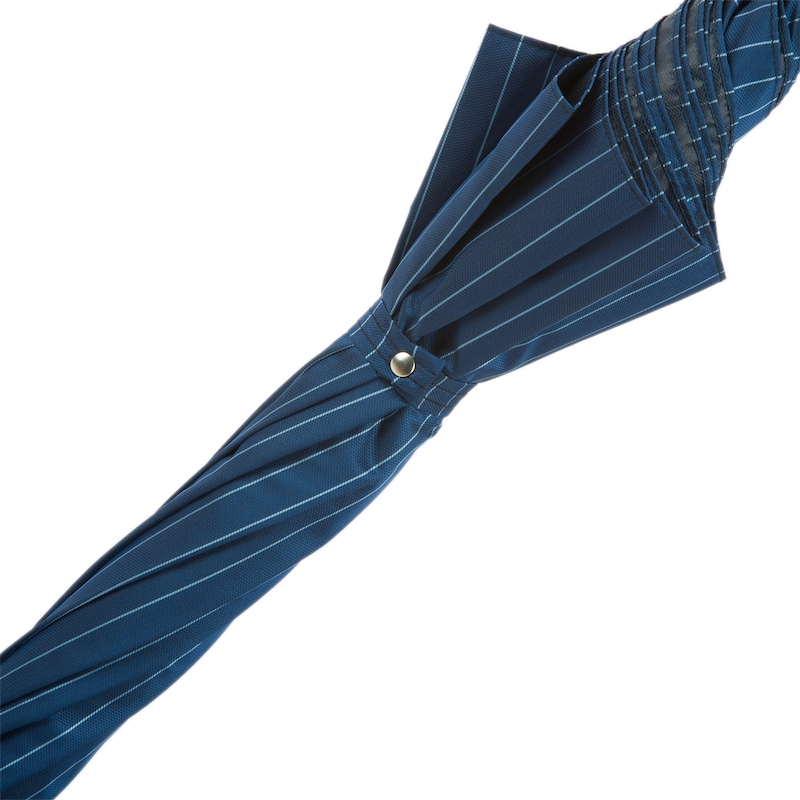 Fish Handle Umbrella – Blue Canopy, Automatic Opening & Handmade Italian Design