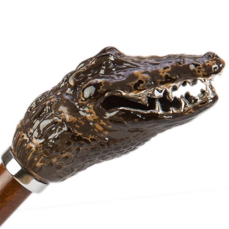 Camouflage Umbrella – Automatic Italian Handmade Umbrella with Crocodile Handle