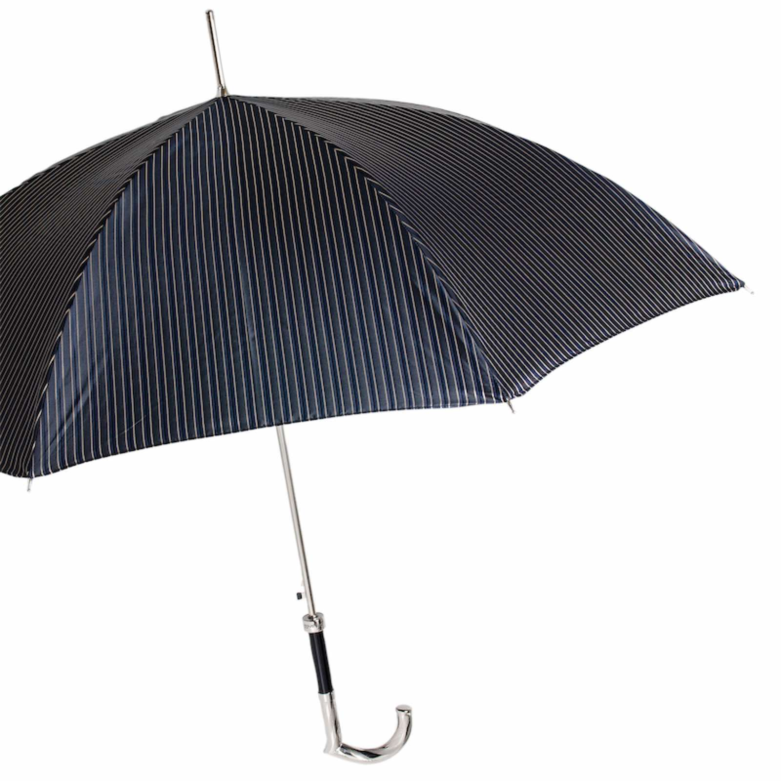 Luxury Umbrella – Italian Handmade Automatic Men’s Rain Umbrella with Metal Handle