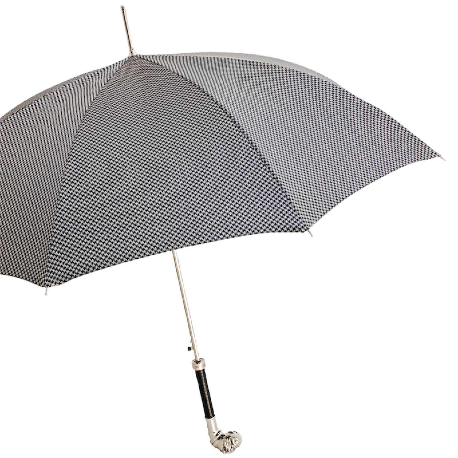 Handmade Bulldog Umbrella – Metal Handle, Automatic Rain Protection Accessory