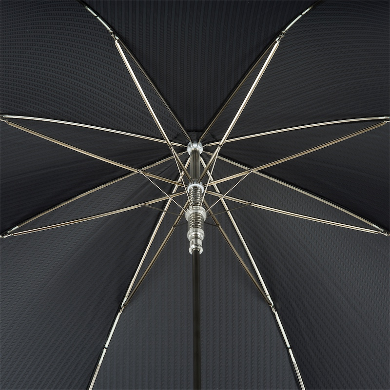 Luxury Umbrella – Handmade Italian Rain Umbrella with Silver Labrador Handle