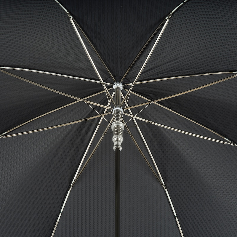 Elegant Umbrella – Italian Handmade Silver Horse Handle Rain Umbrella with Automatic Open