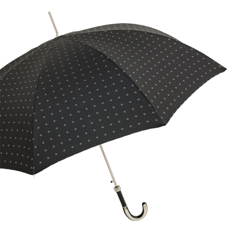 Classic Men's Umbrella – Handmade Italian Rain Umbrella with Water Buffalo Horn Handle