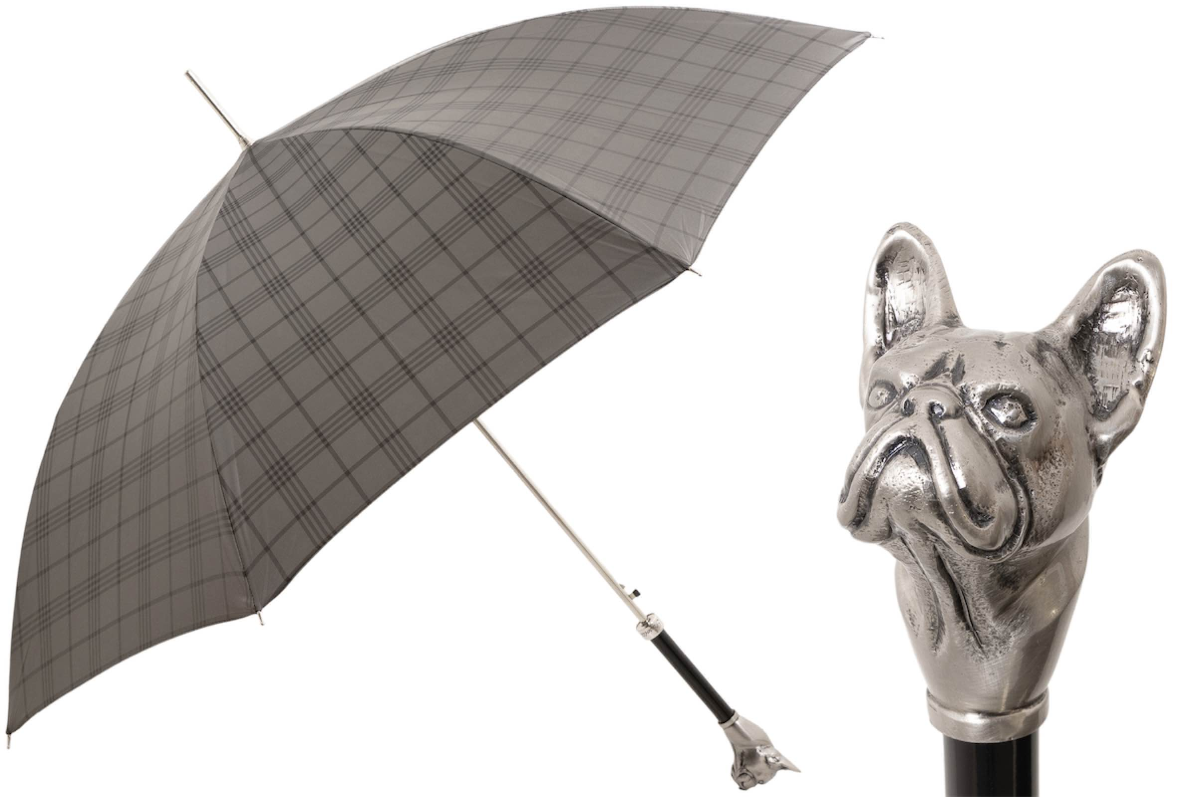 Check Bulldog Umbrella – Automatic Opening, Durable Aluminum Handle | Italian Handmade