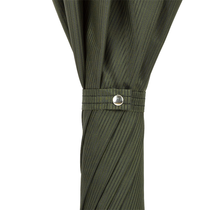 Green Luxury Umbrella – Handmade Italian Rain Umbrella with Silver Lion Handle