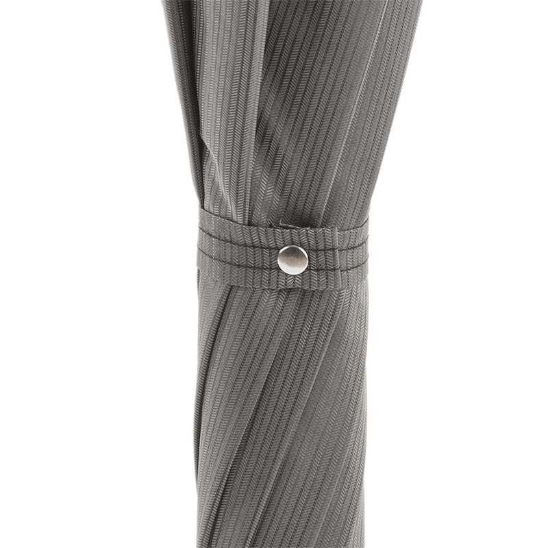 Handmade Italian Umbrella – Gray Canopy, Snake Head Handle, Automatic Opening