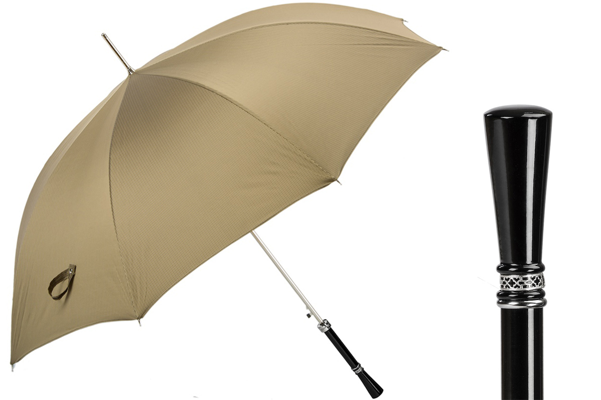 Luxury Men’s Umbrella with Automatic Opening | Handmade Italian Polyester Canopy, Resin Handle