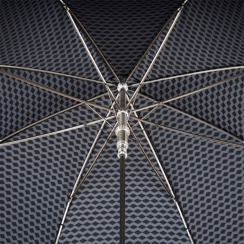 Luxury Umbrella – Handmade Italian Rain Umbrella with Twisted Leather Handle