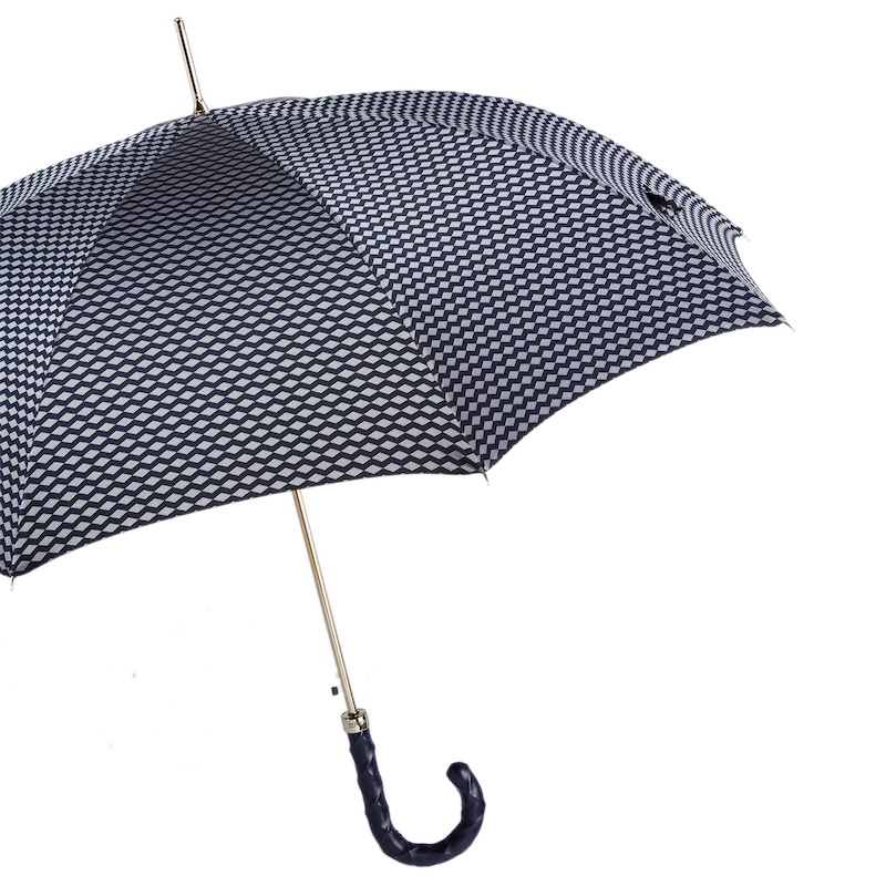 Luxury Umbrella – Handmade Italian Rain Umbrella with Twisted Leather Handle