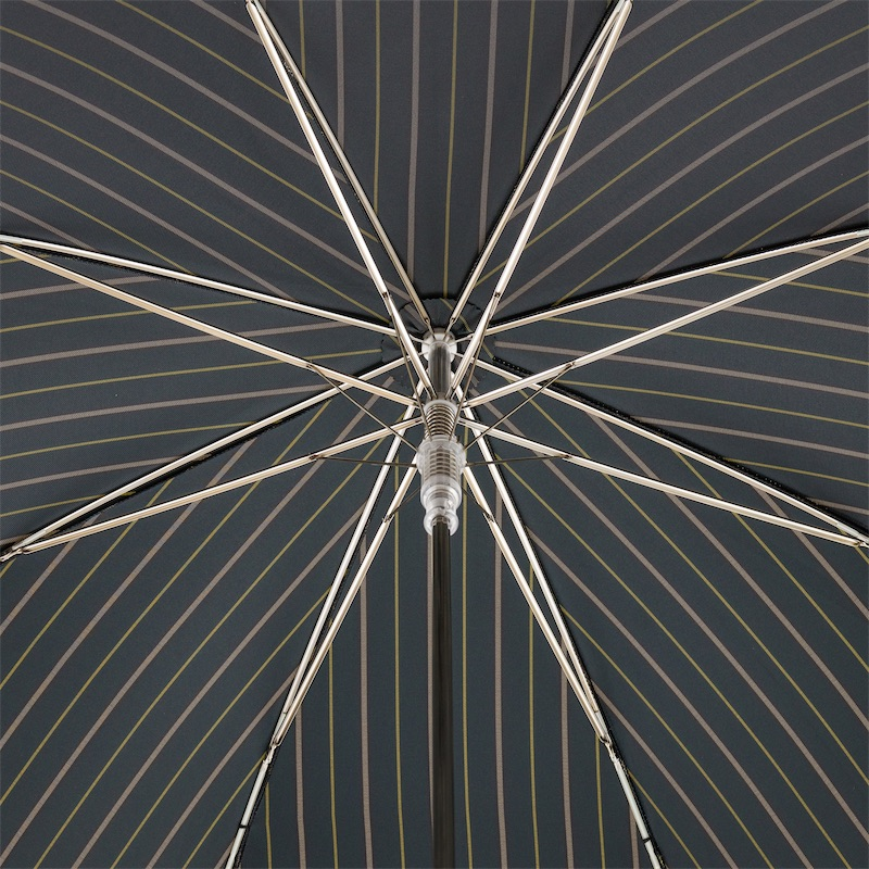 Striped Umbrella – Italian Handmade Duck Handle | Automatic Opening, Water-Repellent Canopy